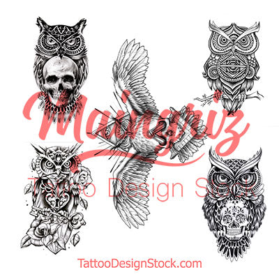 owls tattoos