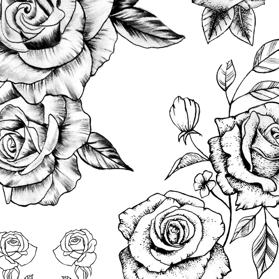 rose tattoo templates