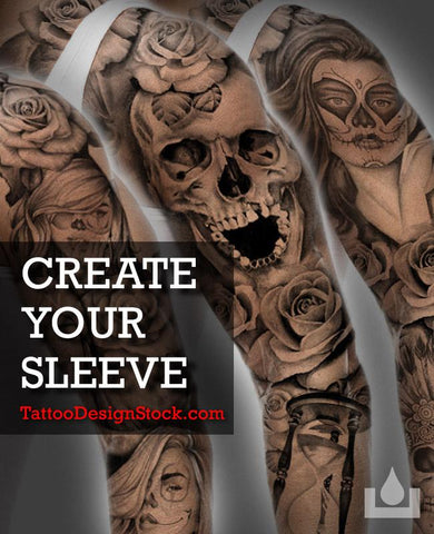 Drawing Sleeve Tattoo Design For Men Clipart , Png, Transparent Png ,  Transparent Png Image - PNGitem