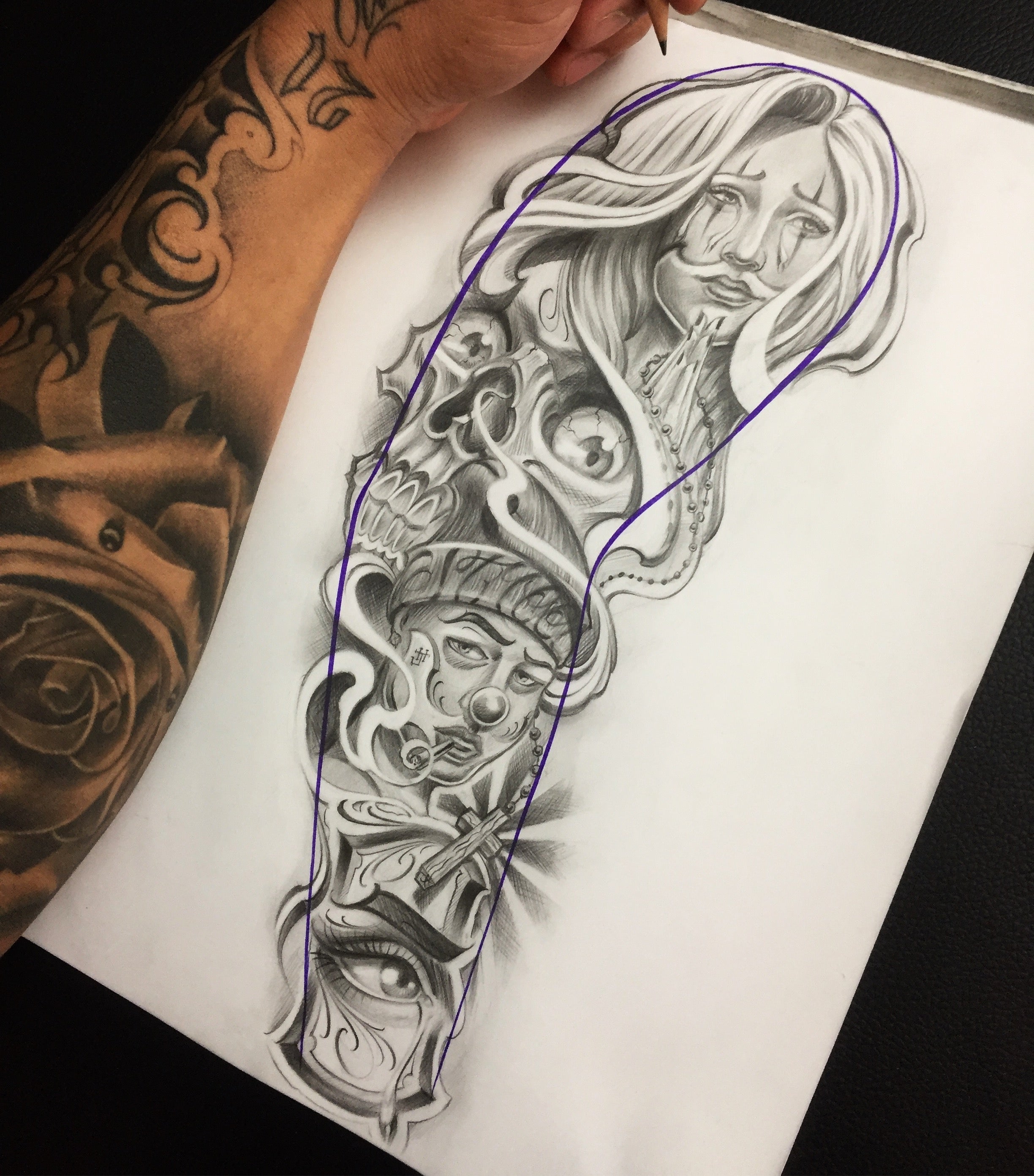 full sleeve tattoo designs drawings