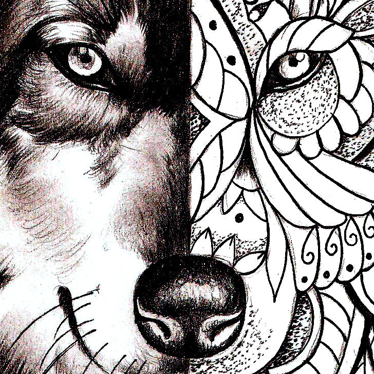 Mandala Wolf by Steve Phipps : Tattoos