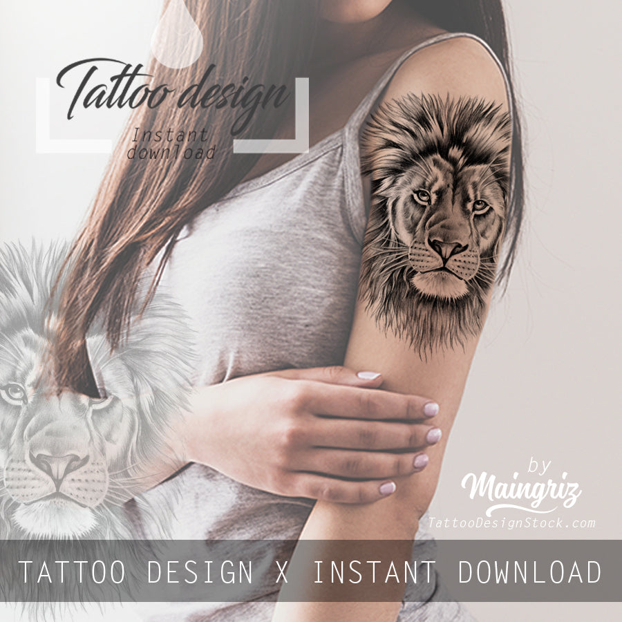 Free: Lion , Lion Tattoo Drawing Art, Lionhead lines transparent background  PNG clipart - nohat.cc