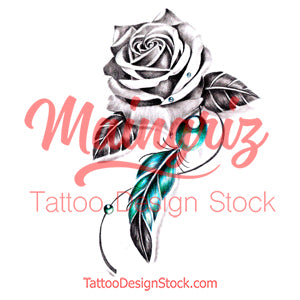 Feather tattoo design reference  Tagged ROSE  TattooDesignStock