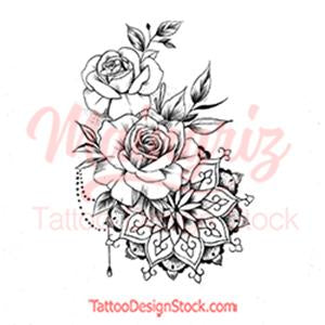 Rose mandala - download tattoo design #3