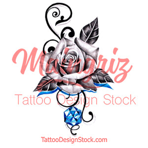tribal rose tattoo design
