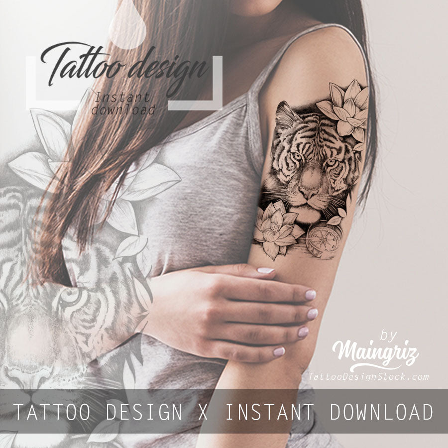 Tattoo uploaded by Ross Howerton • Close up of bodysuit by Ruslan Tsvetnov  (IG—roosick). #horses #panther #RuslanTsvetnov #russian #snake #tiger  #traditional #wolf • Tattoodo