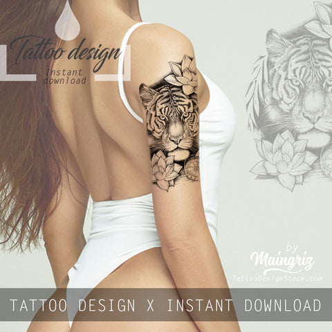lotus tattoo hip