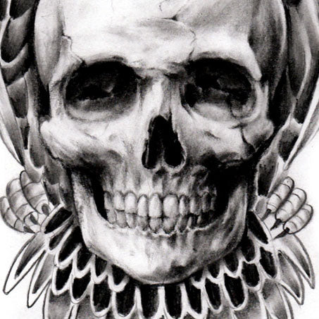 owl and skull tattoo