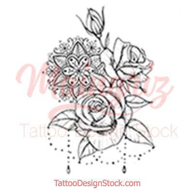 Tattoo uploaded by Tara • By Ryan Smith #flower #rose #paisley #mandala  #lace #jewels • Tattoodo